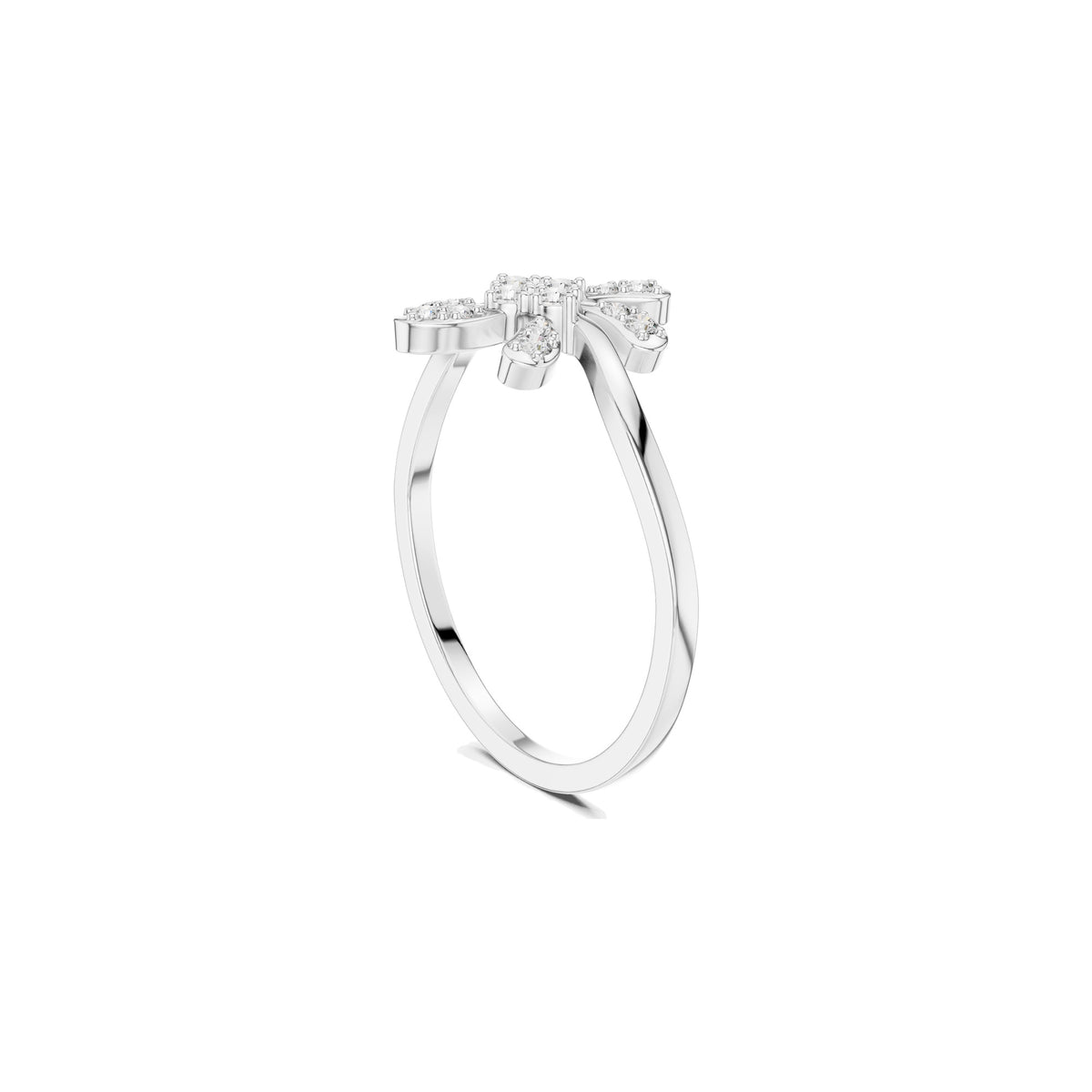Above The Finger Ring in white gold