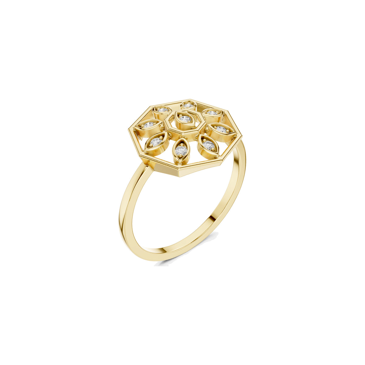 Across The Finger Ring, three-quarter view