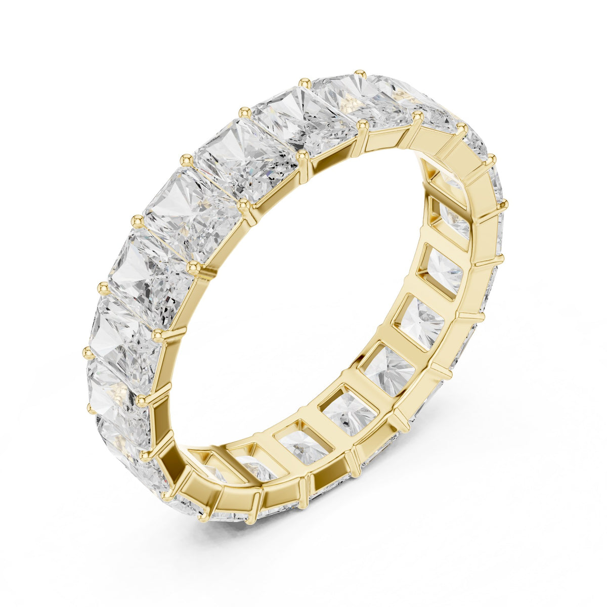 All The Way Round The Finger Ring in 18KT yellow gold, angled view