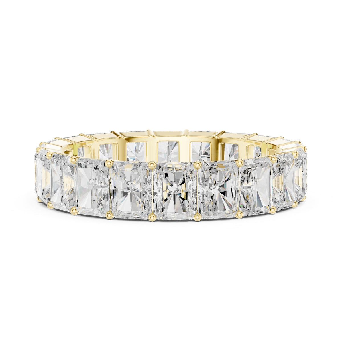 All The Way Round The Finger Ring in 18KT yellow gold, side view