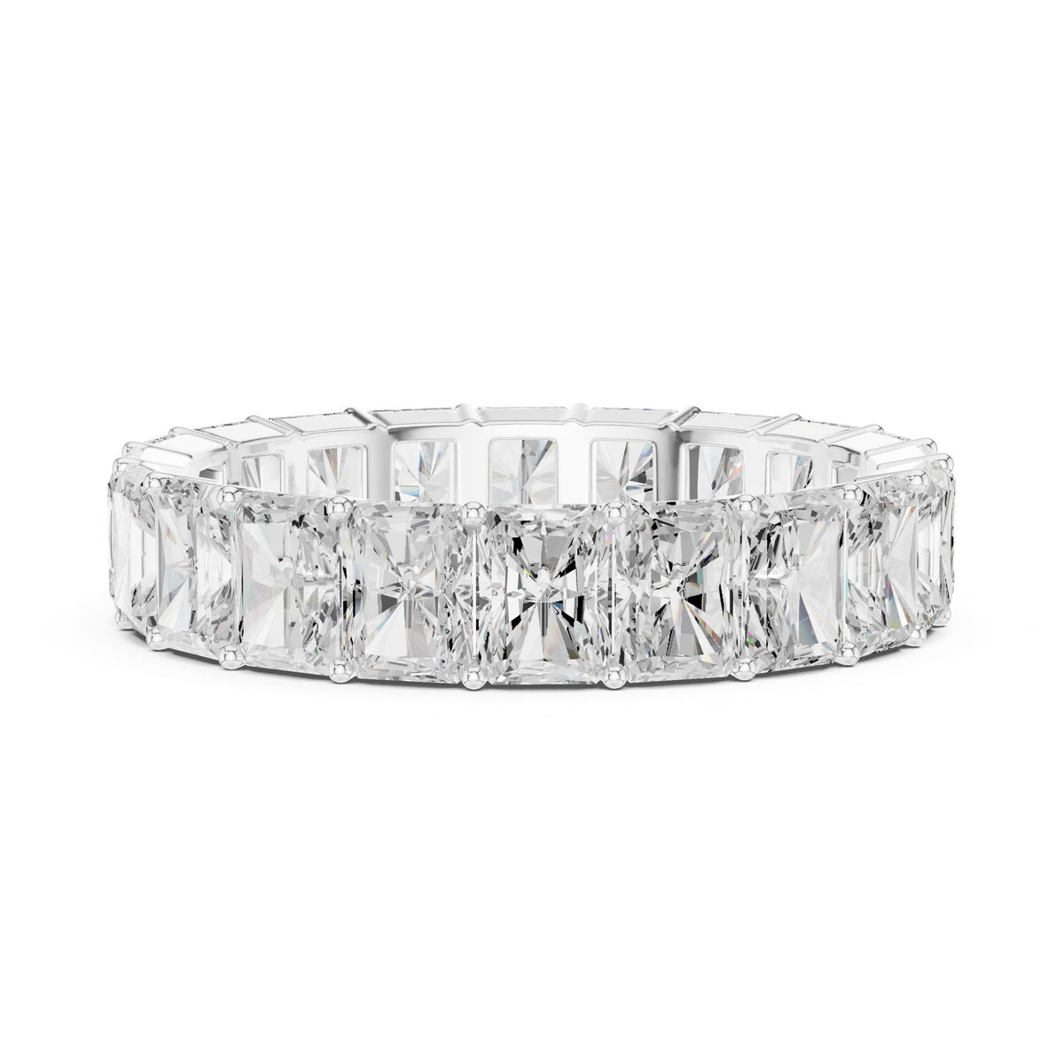 All The Way Round The Finger Ring in white gold, side view