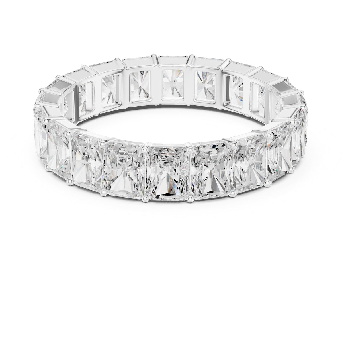 All The Way Round The Finger Ring in white gold, top view