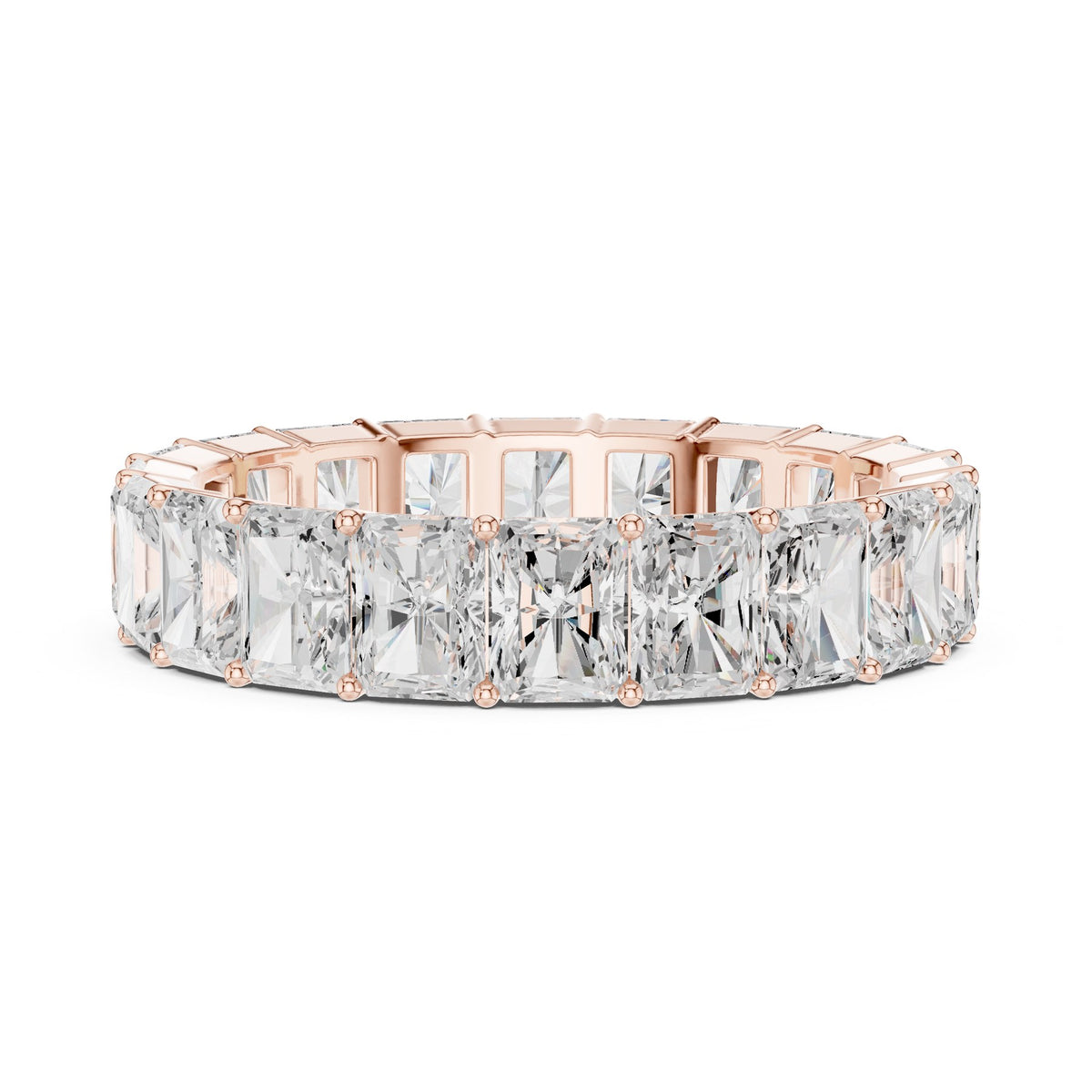 All The Way Round The Finger Ring in rose gold, side view