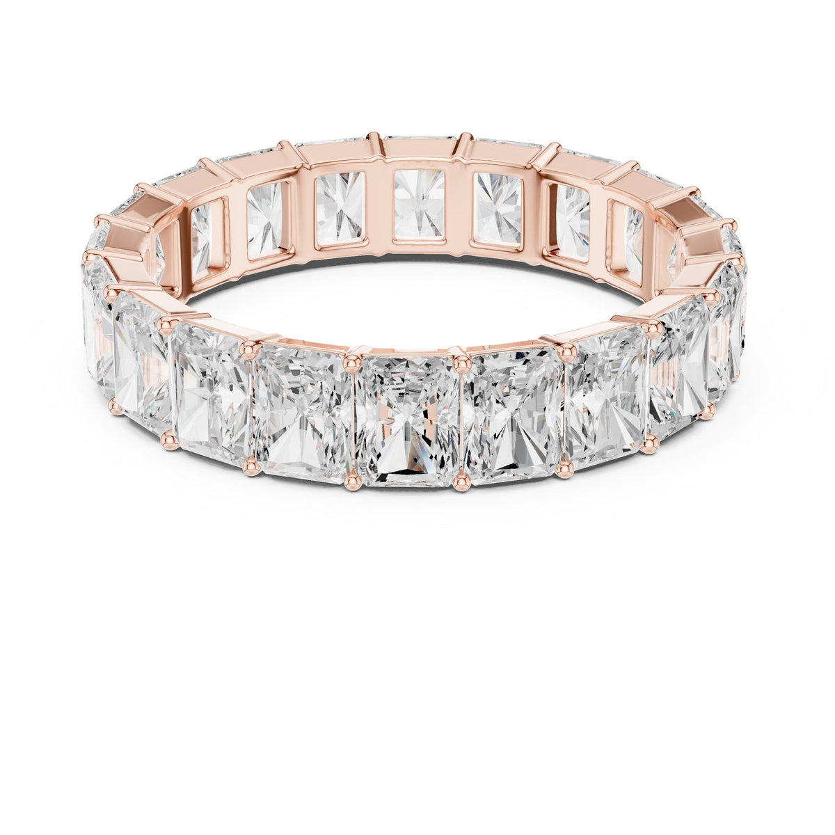 All The Way Round The Finger Ring in rose gold, top view