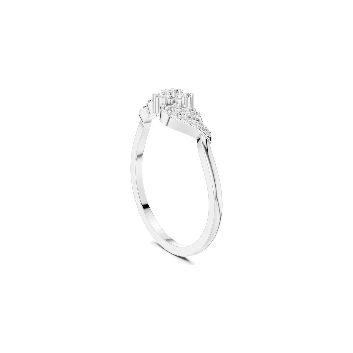 Along The Finger Ring in white gold