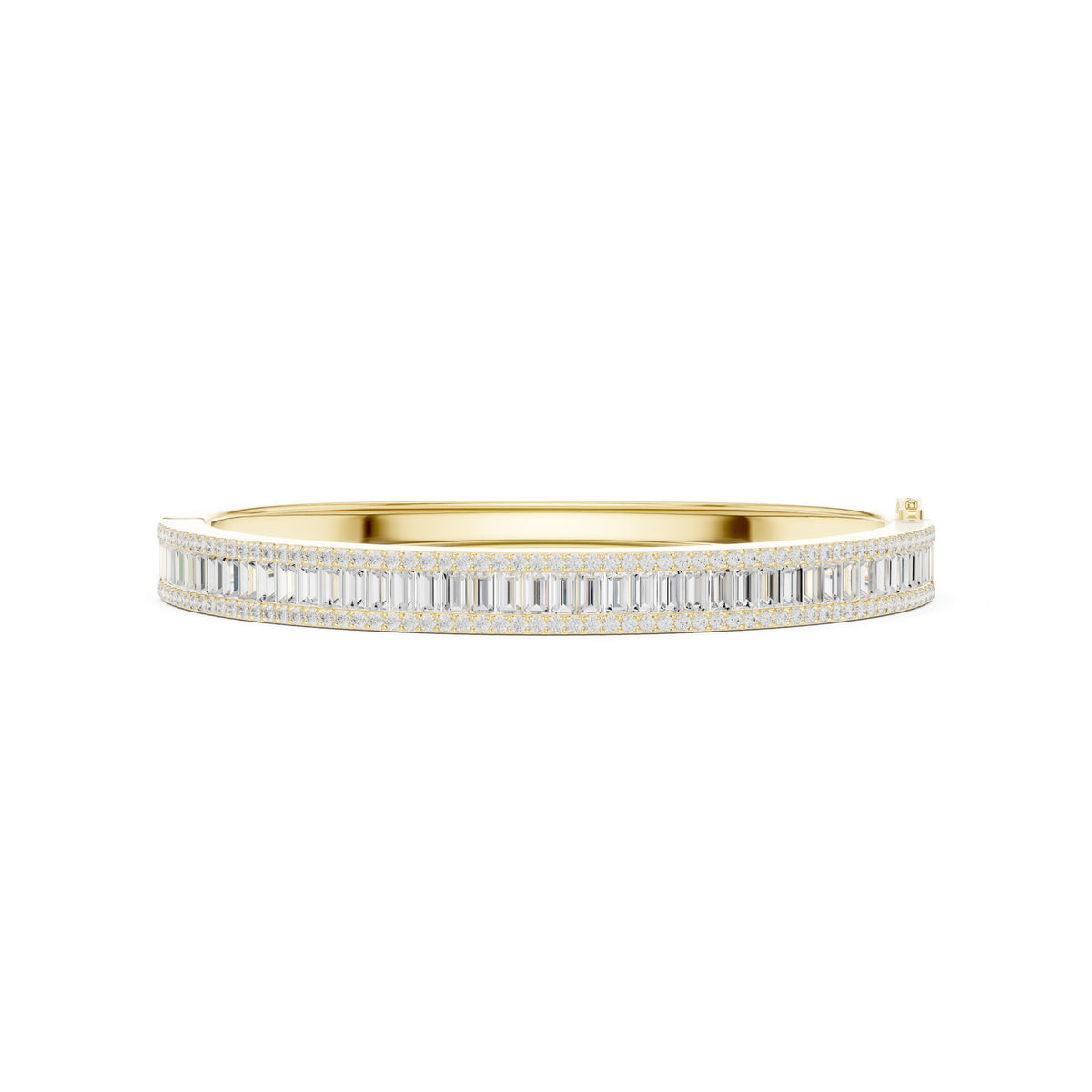Along The Wrist Bangle in 18KT yellow gold, top view