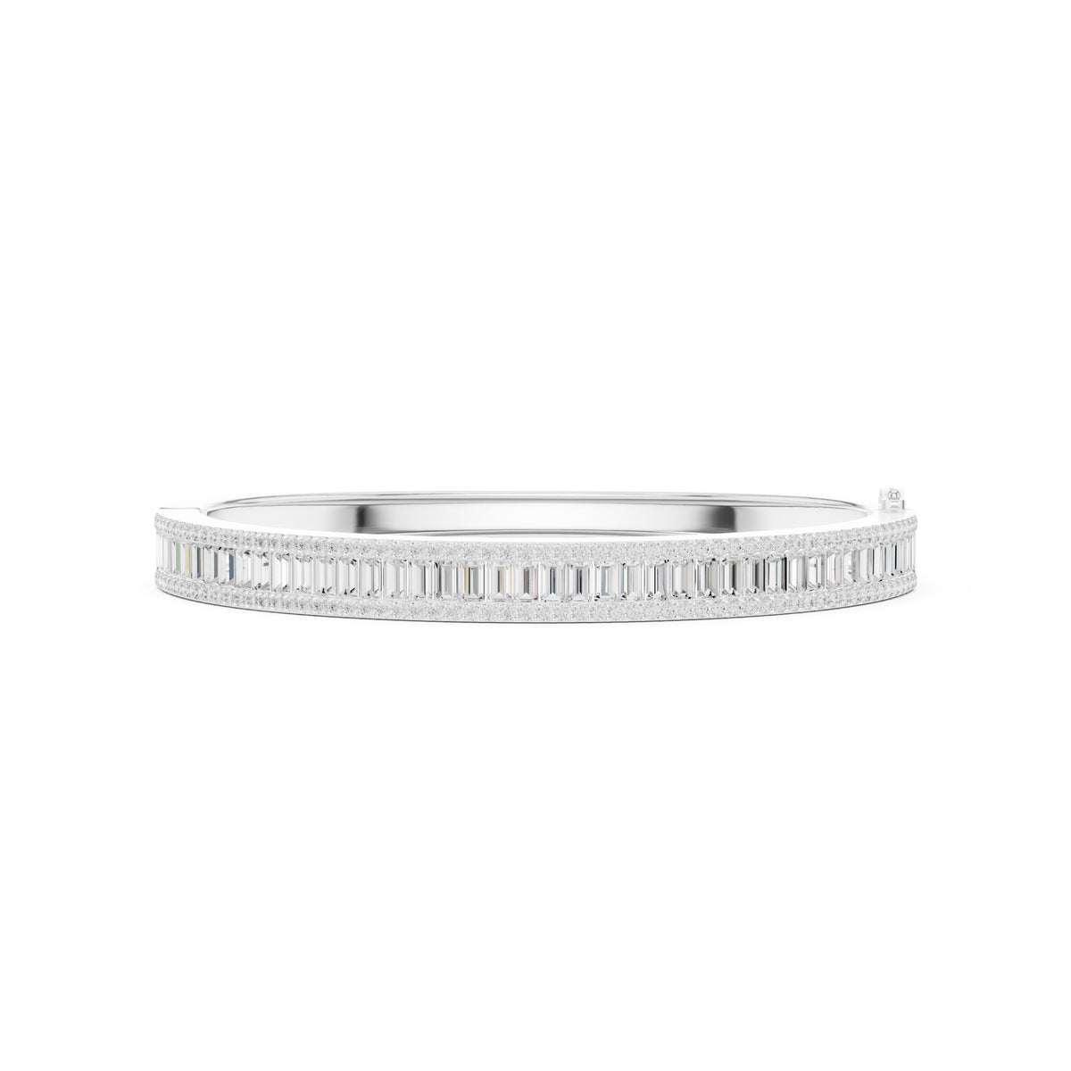 Along The Wrist Bangle in white gold, top view