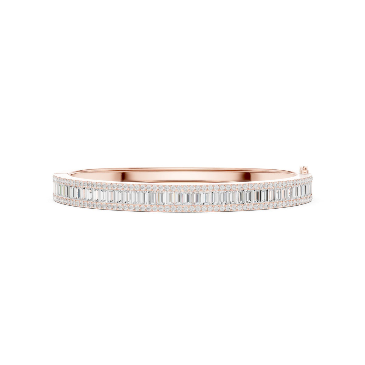 Along The Wrist Bangle in rose gold, top view