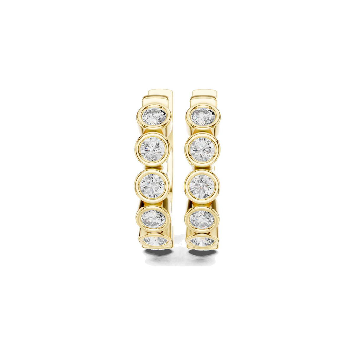 Around The Lobe Earrings in 18KT yellow gold, front