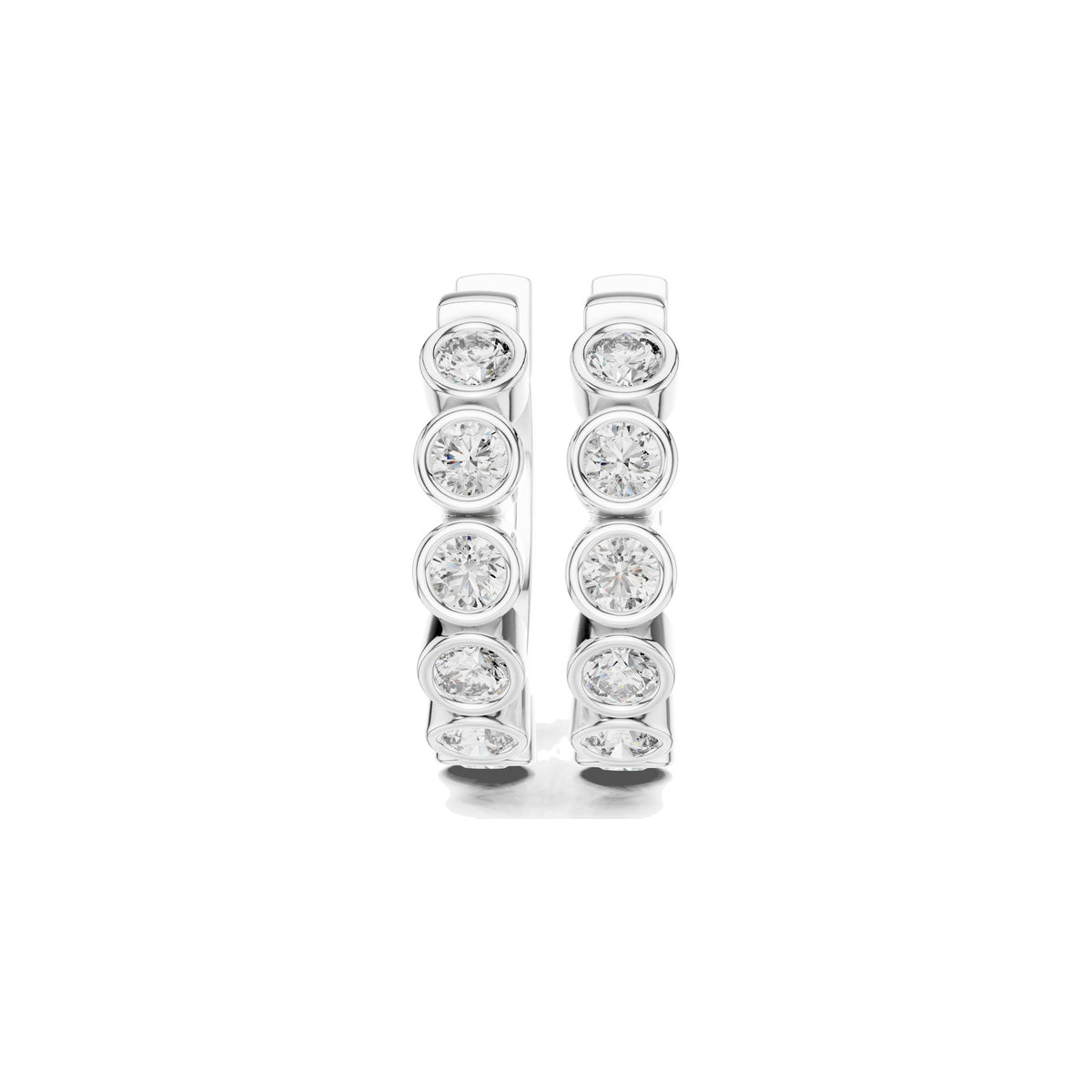Around The Lobe Earrings in white gold