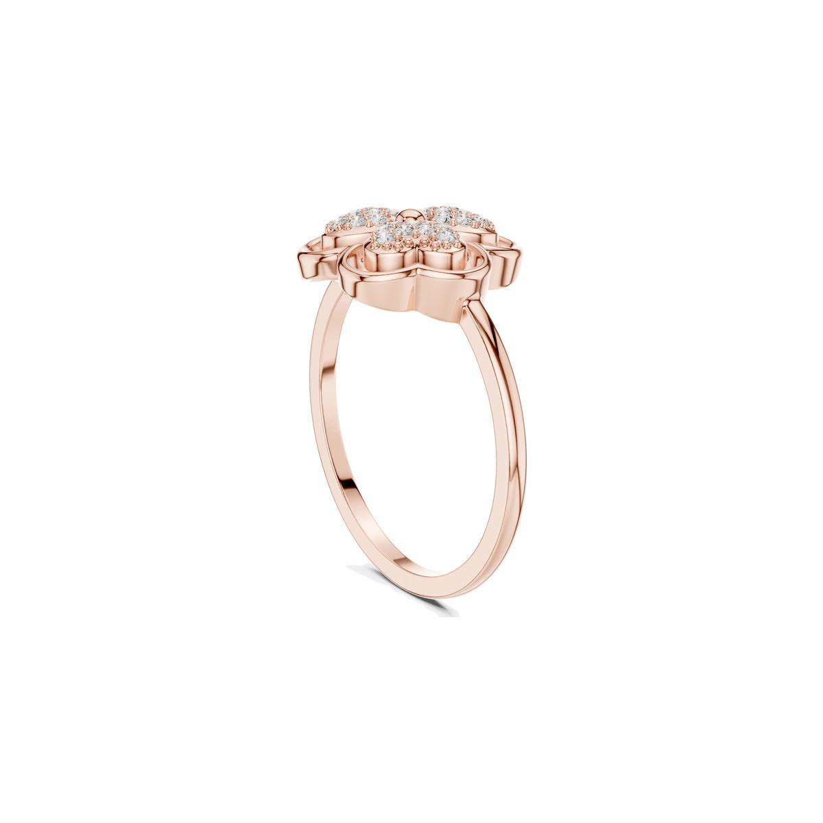 Between The Knuckles Ring in rose gold