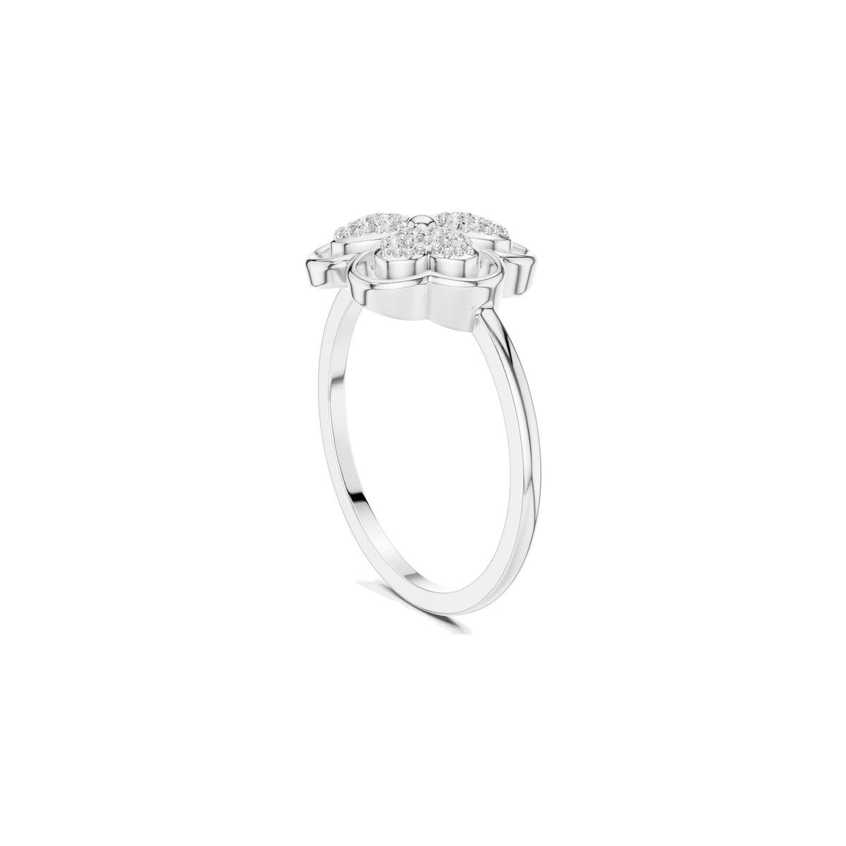 Between The Knuckles Ring in white gold