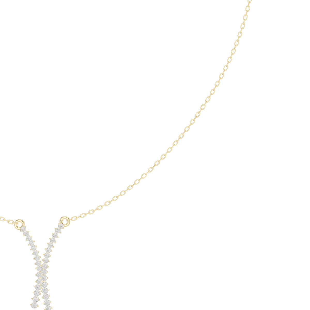 Crossed At The Throat Pendant in 18KT yellow gold, side view