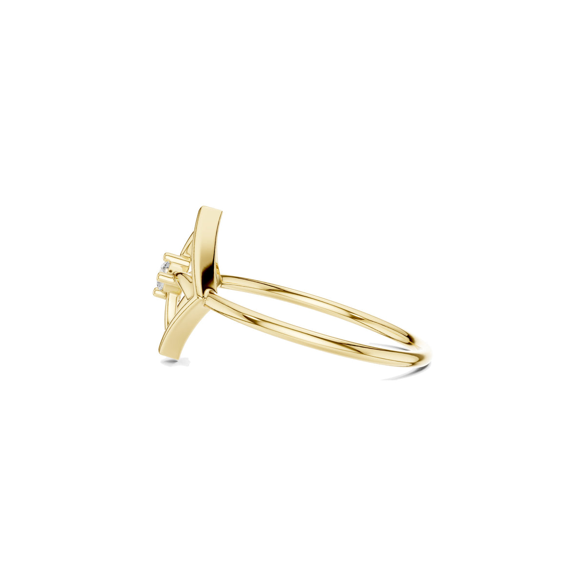 Flat On The Finger Ring, side view