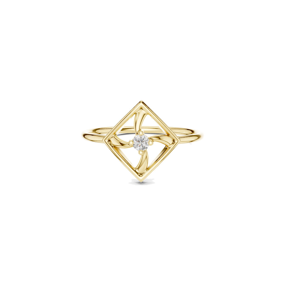 Flat On The Finger Ring, back view