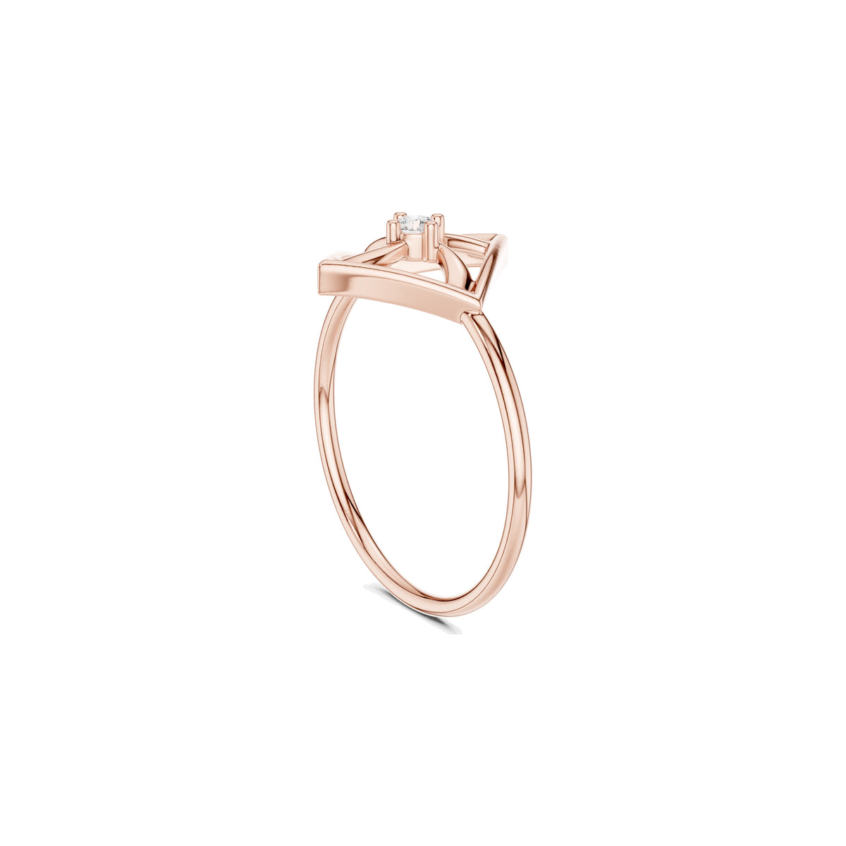 Flat On The Finger Ring in rose gold