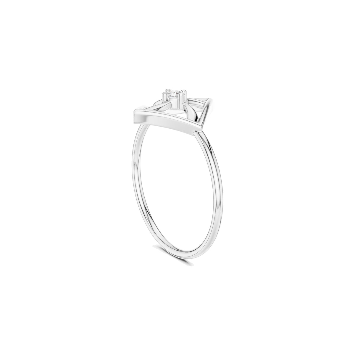 Flat On The Finger Ring in white gold