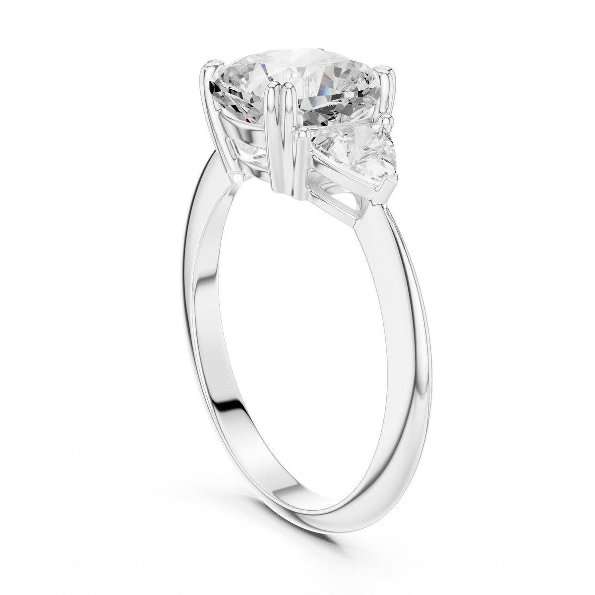 High On The Finger Ring in white gold, three-quarter view