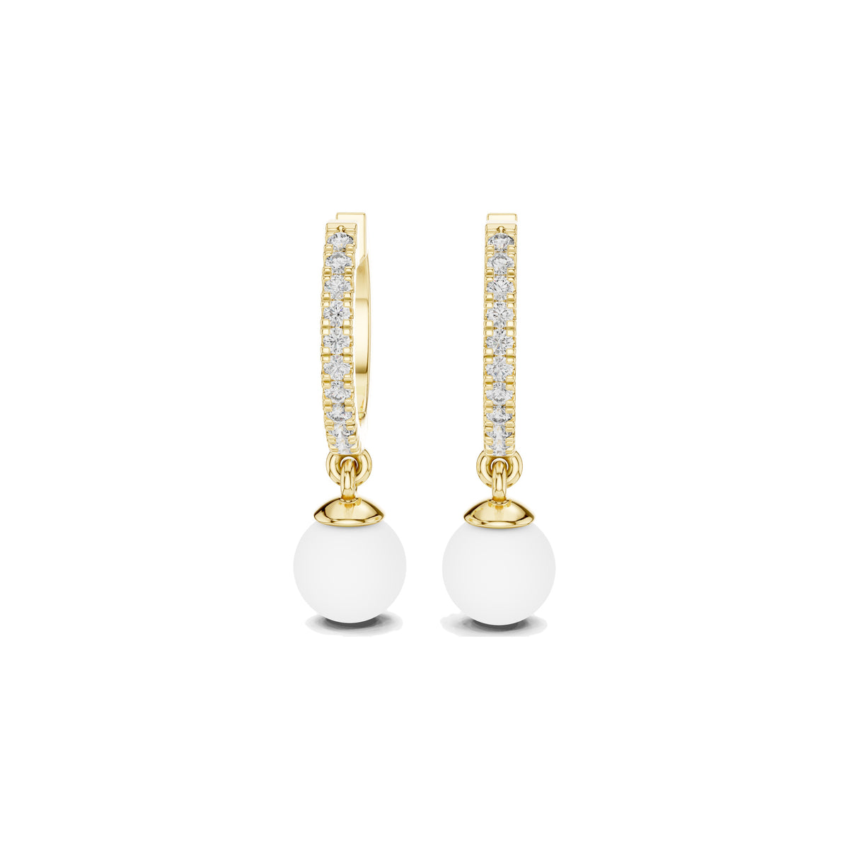 Just Below The Lobe Earrings in 18KT yellow gold, front