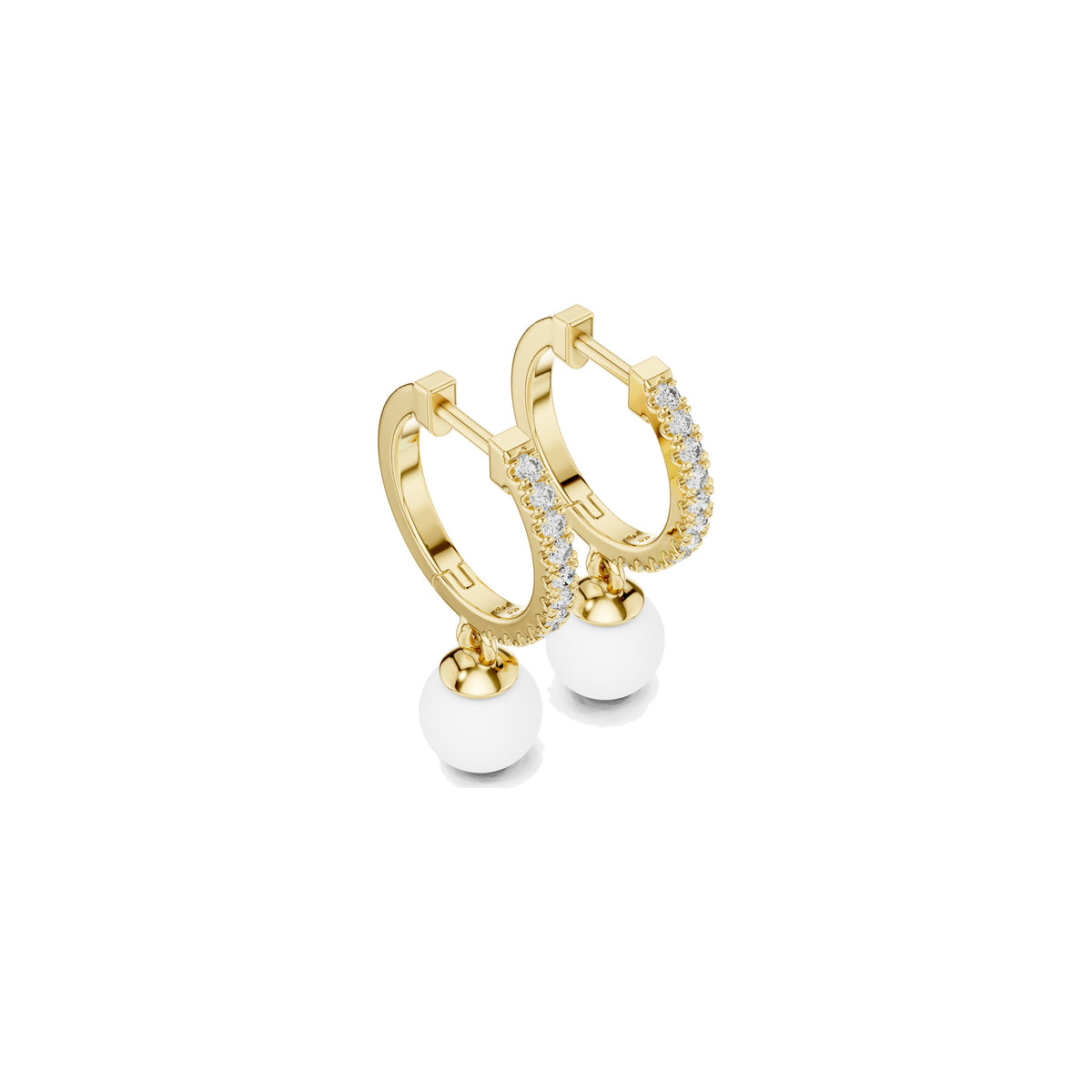 Just Below The Lobe Earrings, three-quarter view