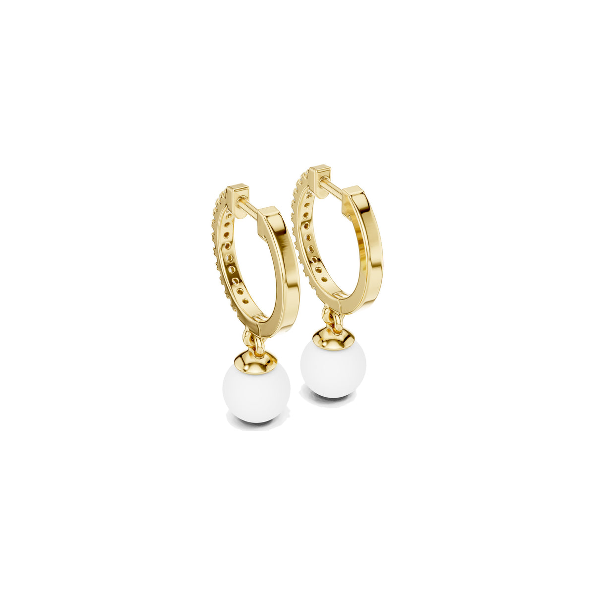 Just Below The Lobe Earrings, side view showing the hoop