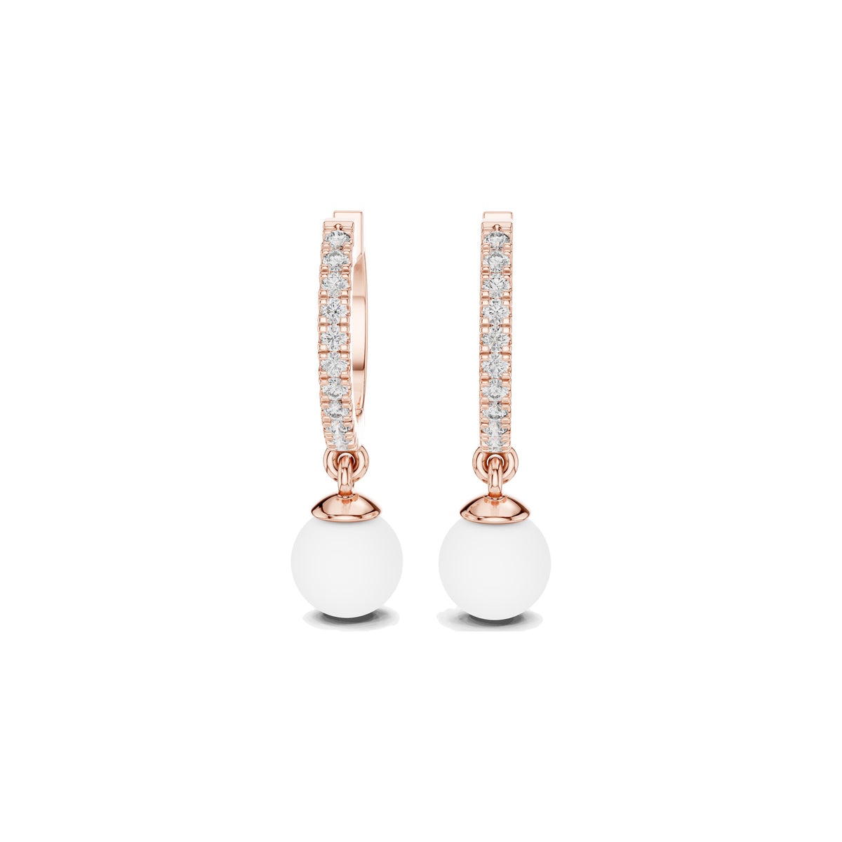Just Below The Lobe Earrings in rose gold
