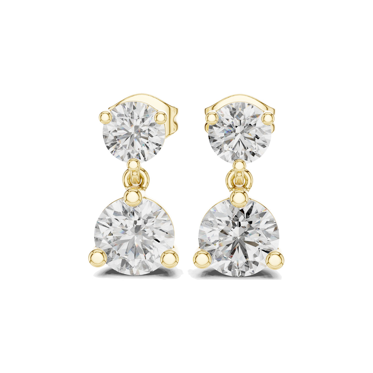 Just Off The Lobe Earrings in 18KT yellow gold, front