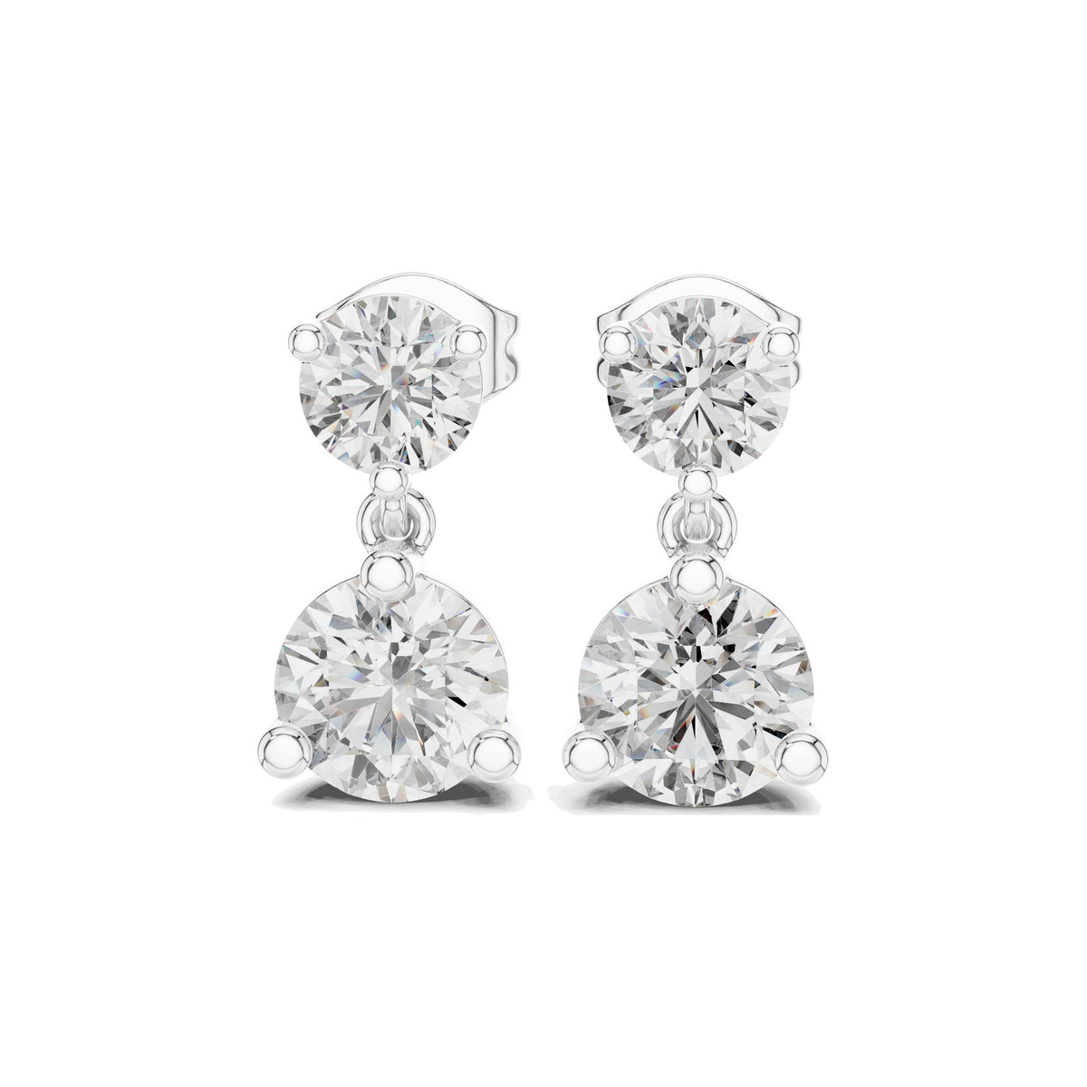 Just Off The Lobe Earrings in white gold