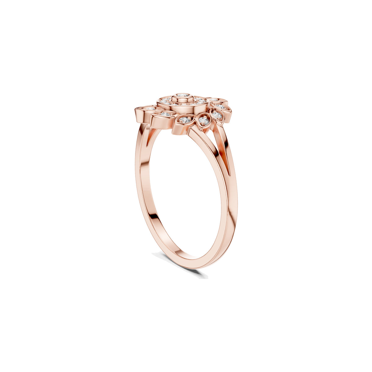Low On The Finger Ring in rose gold