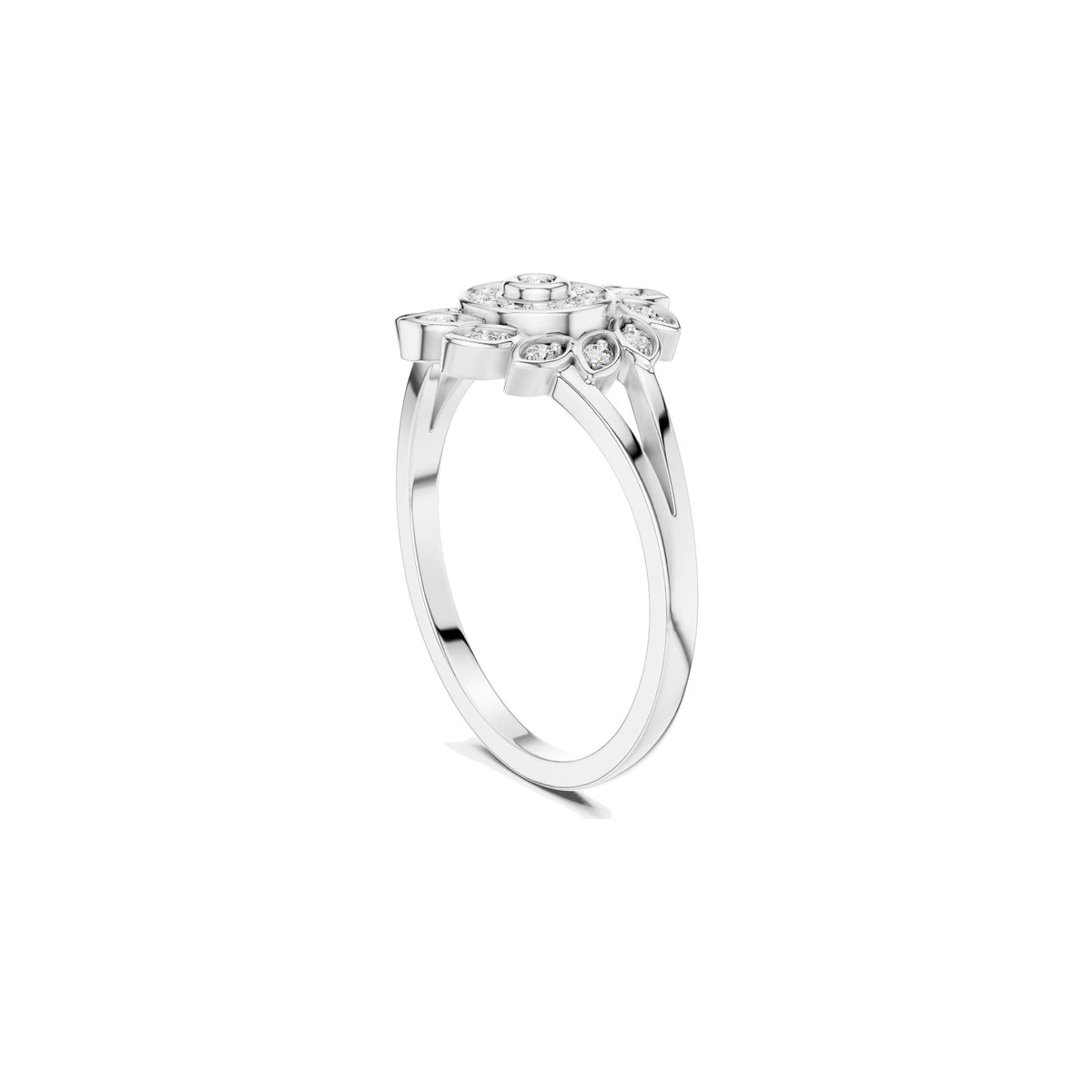 Low On The Finger Ring in white gold