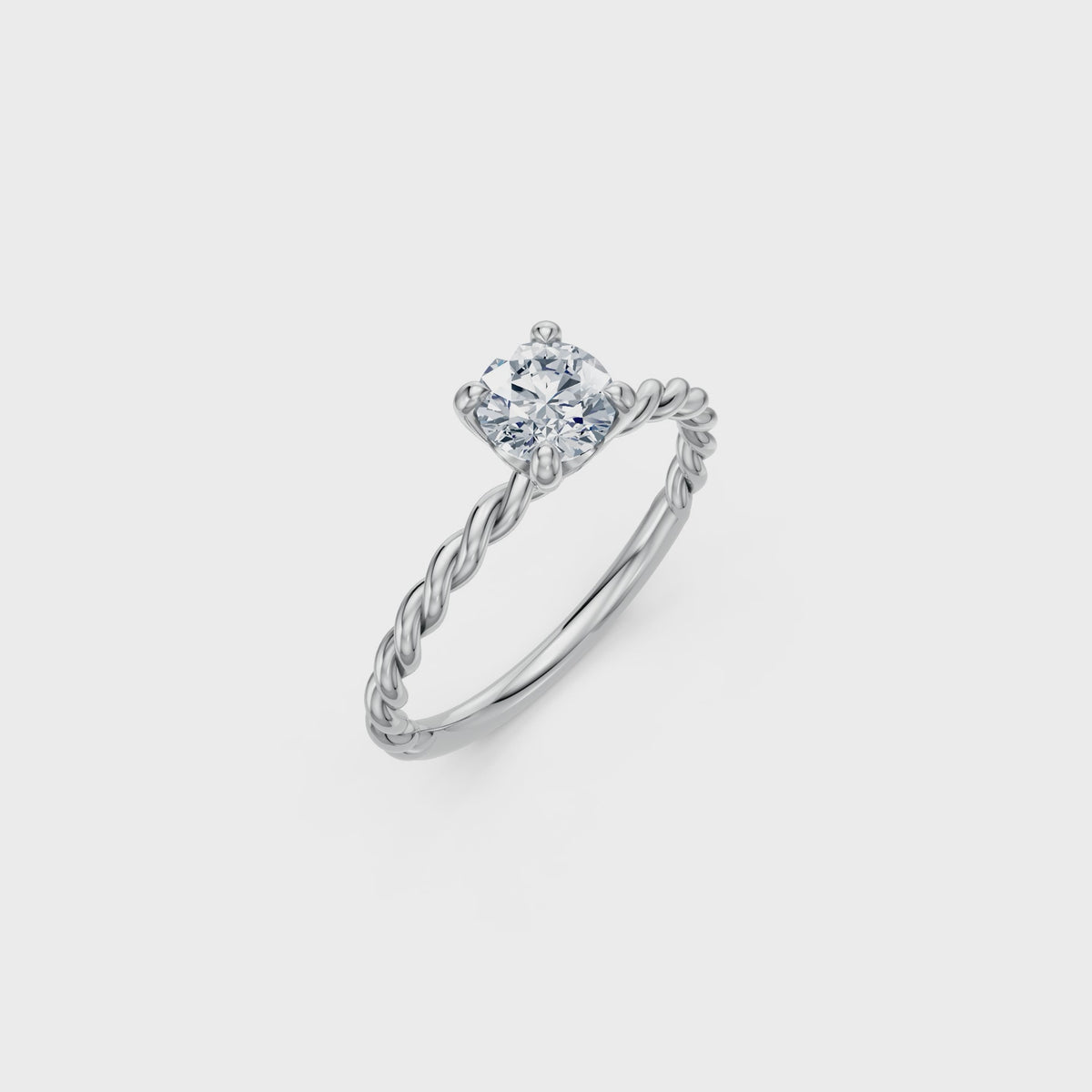 Raised Off The Finger Ring turning, white gold