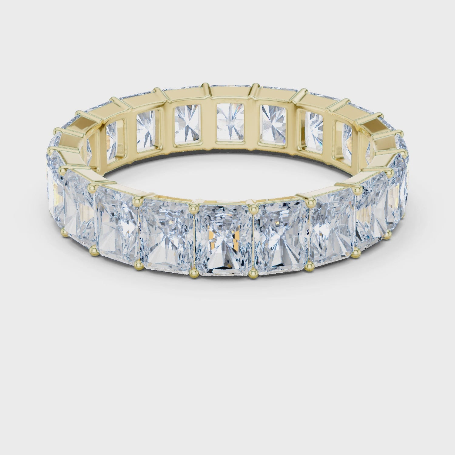 All The Way Round The Finger Ring turning, 18KT yellow gold