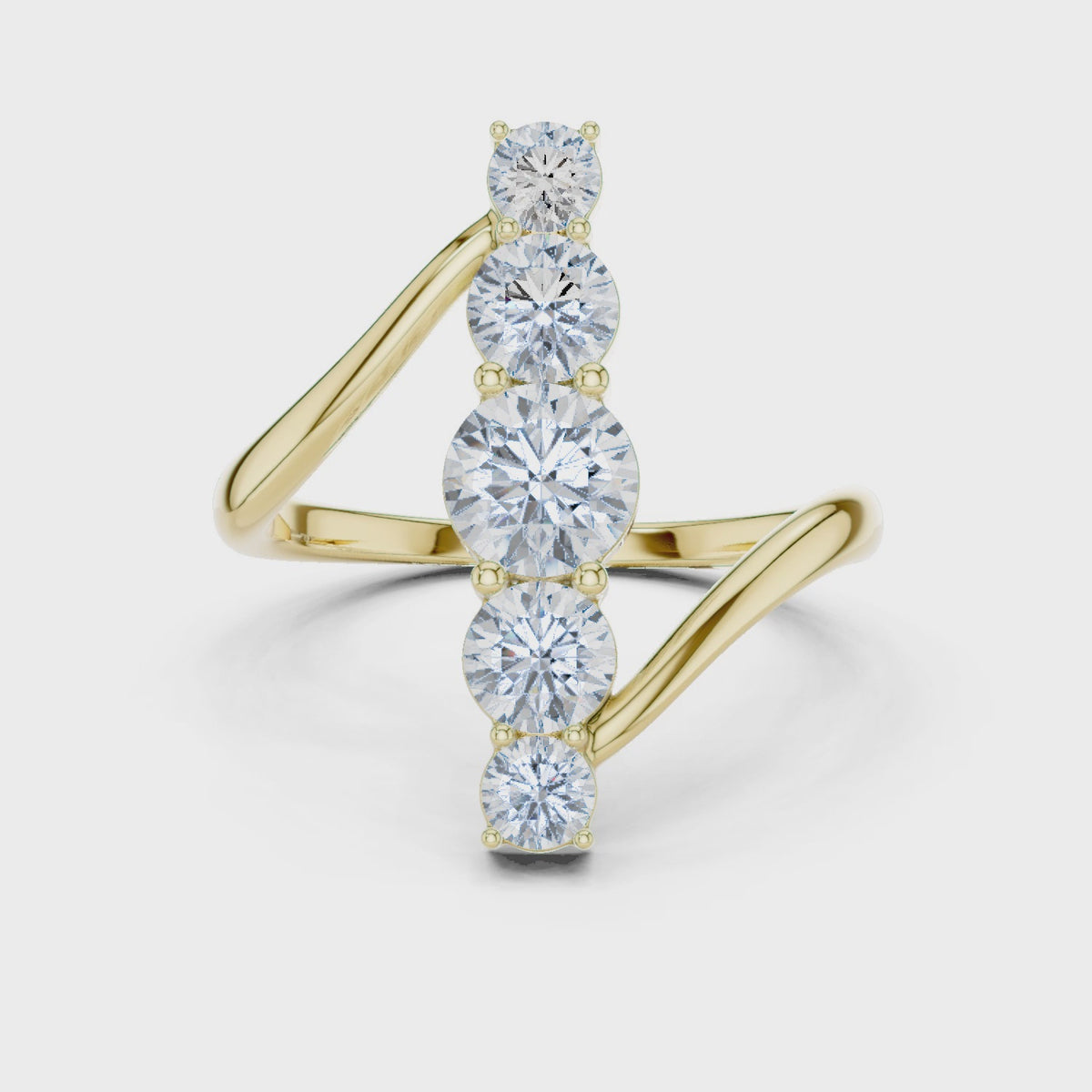 Up The Finger Ring turning, 18KT yellow gold