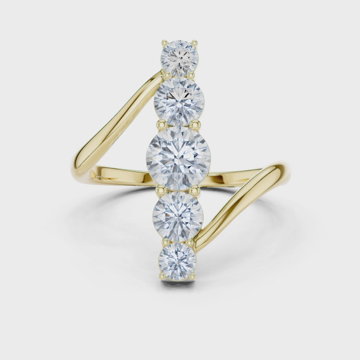 Up The Finger Ring turning, 18KT yellow gold
