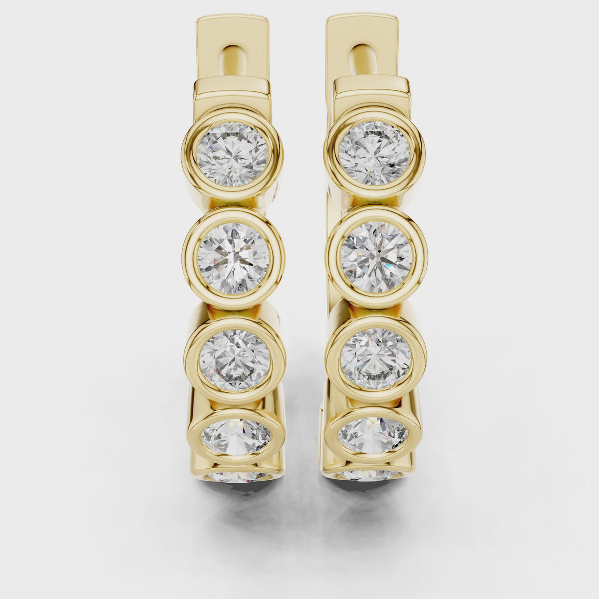 Around The Lobe Earrings turning, 18KT yellow gold