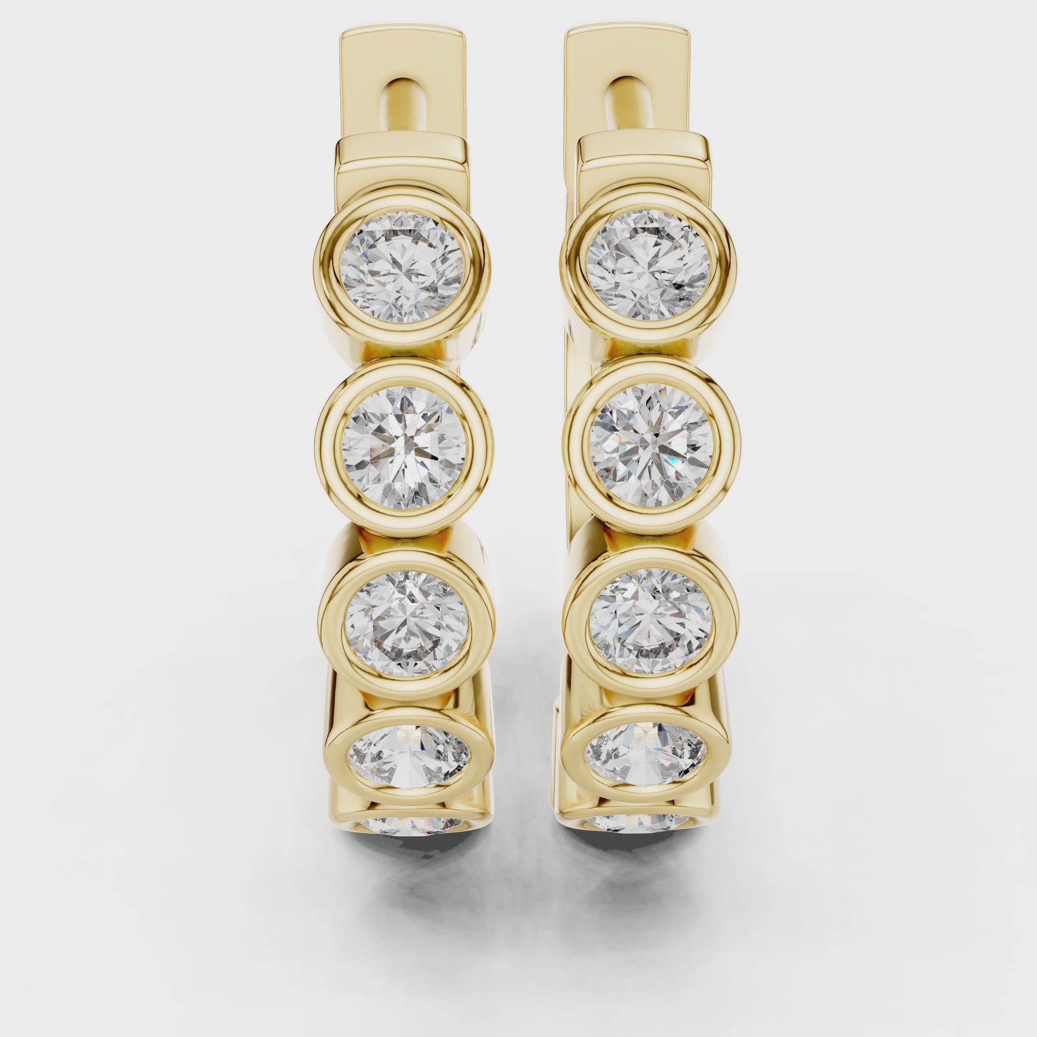 Around The Lobe Earrings turning, 18KT yellow gold