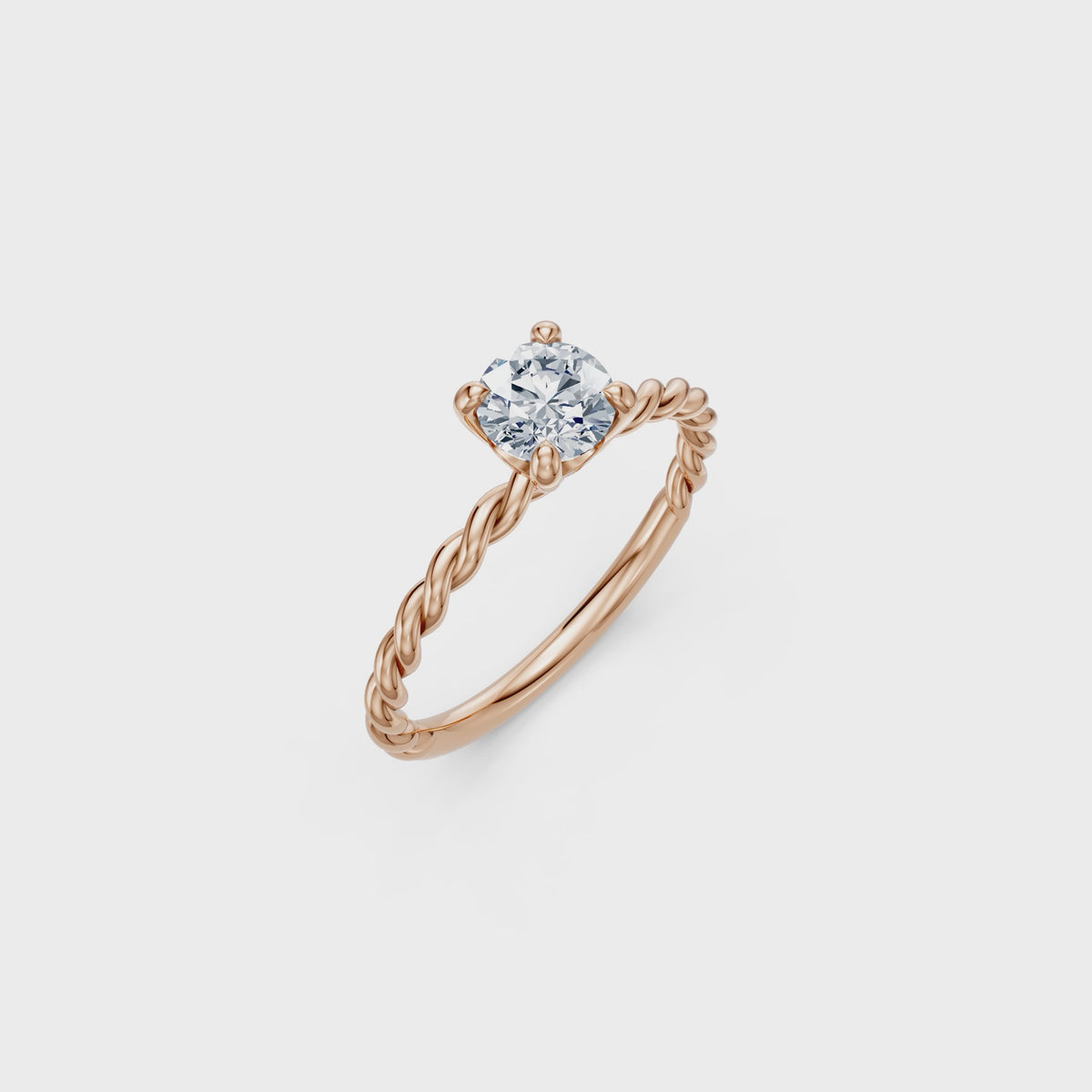 Raised Off The Finger Ring turning, rose gold
