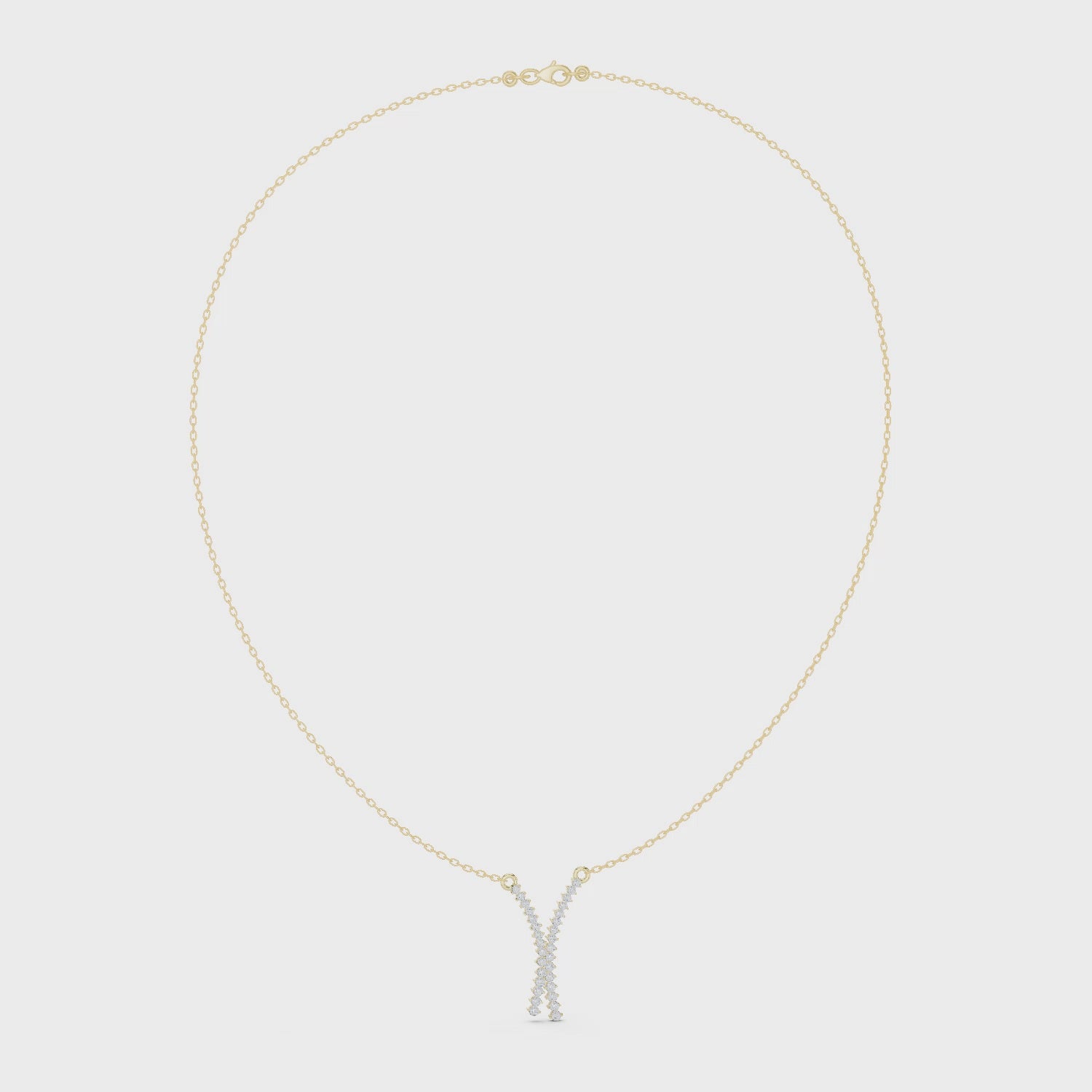 Crossed At The Throat Pendant turning, 18KT yellow gold