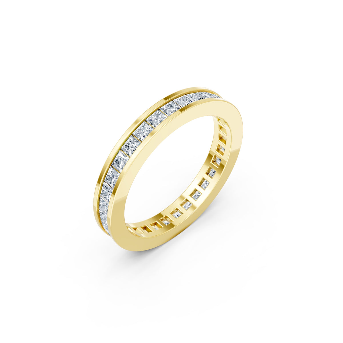 Right Round The Finger Ring in 18KT yellow gold, three-quarter view