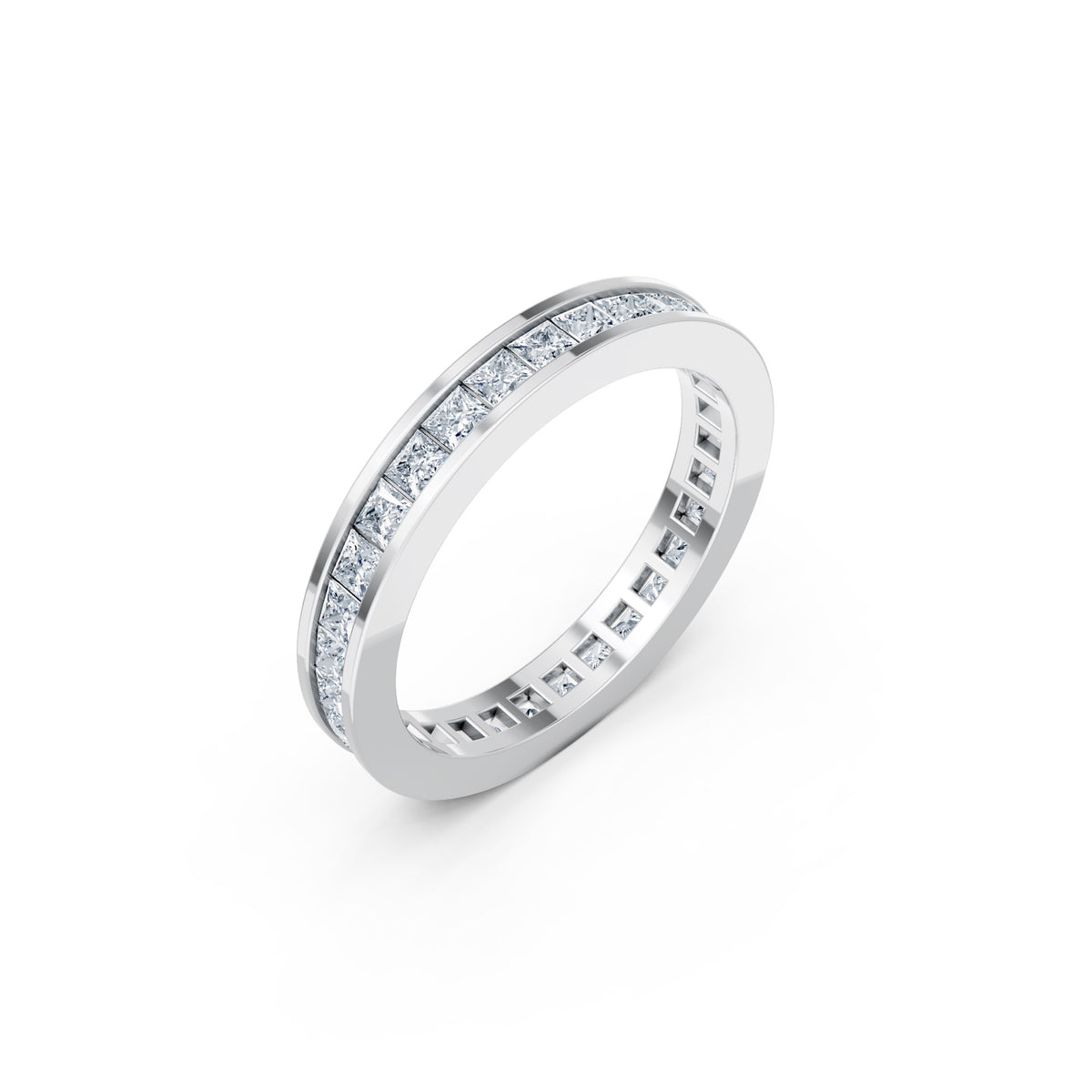 Right Round The Finger Ring in white gold, three-quarter view