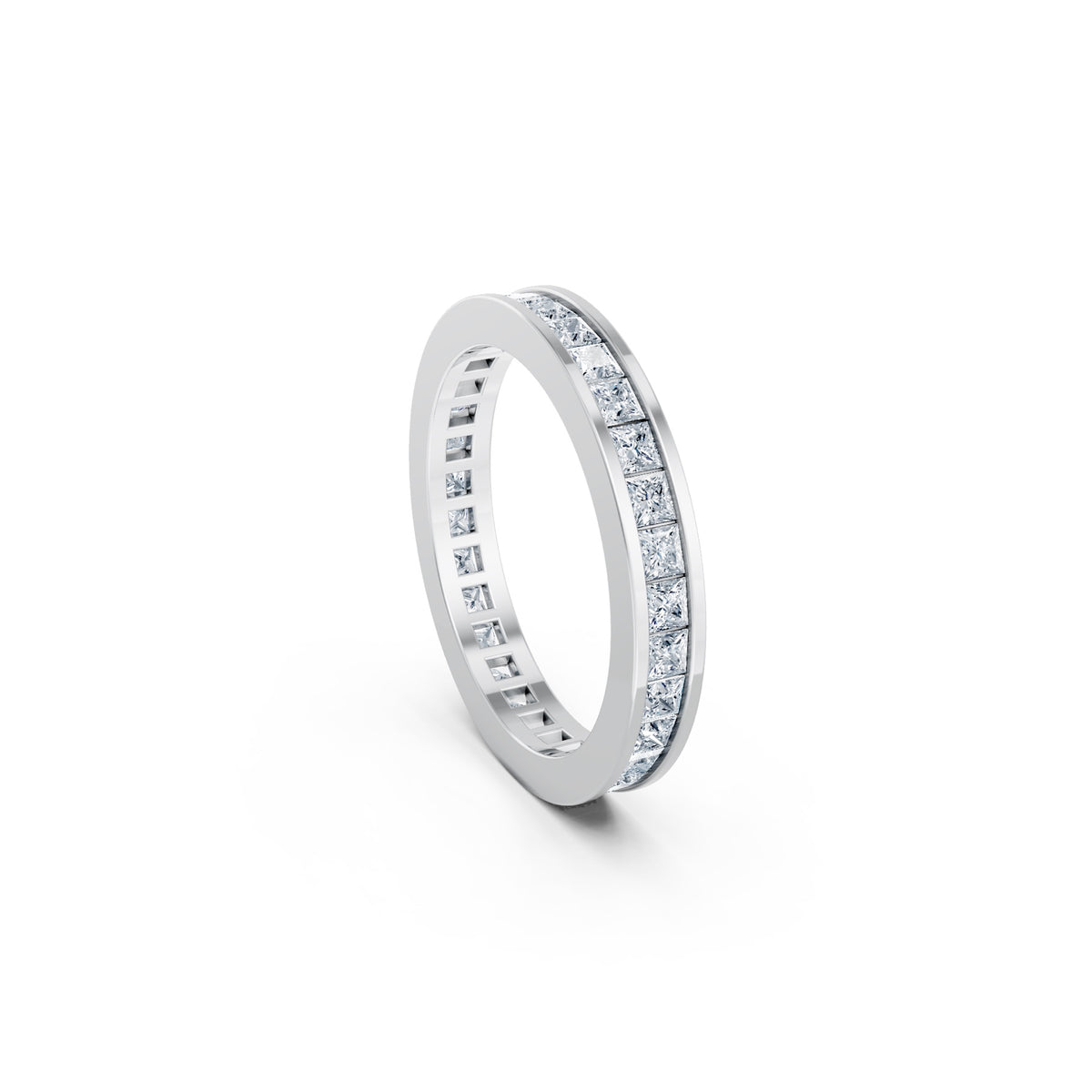Right Round The Finger Ring in white gold, side view