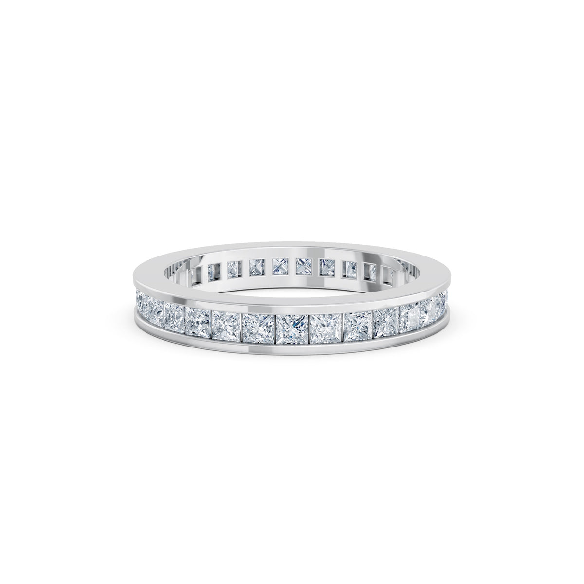 Right Round The Finger Ring in white gold, top view