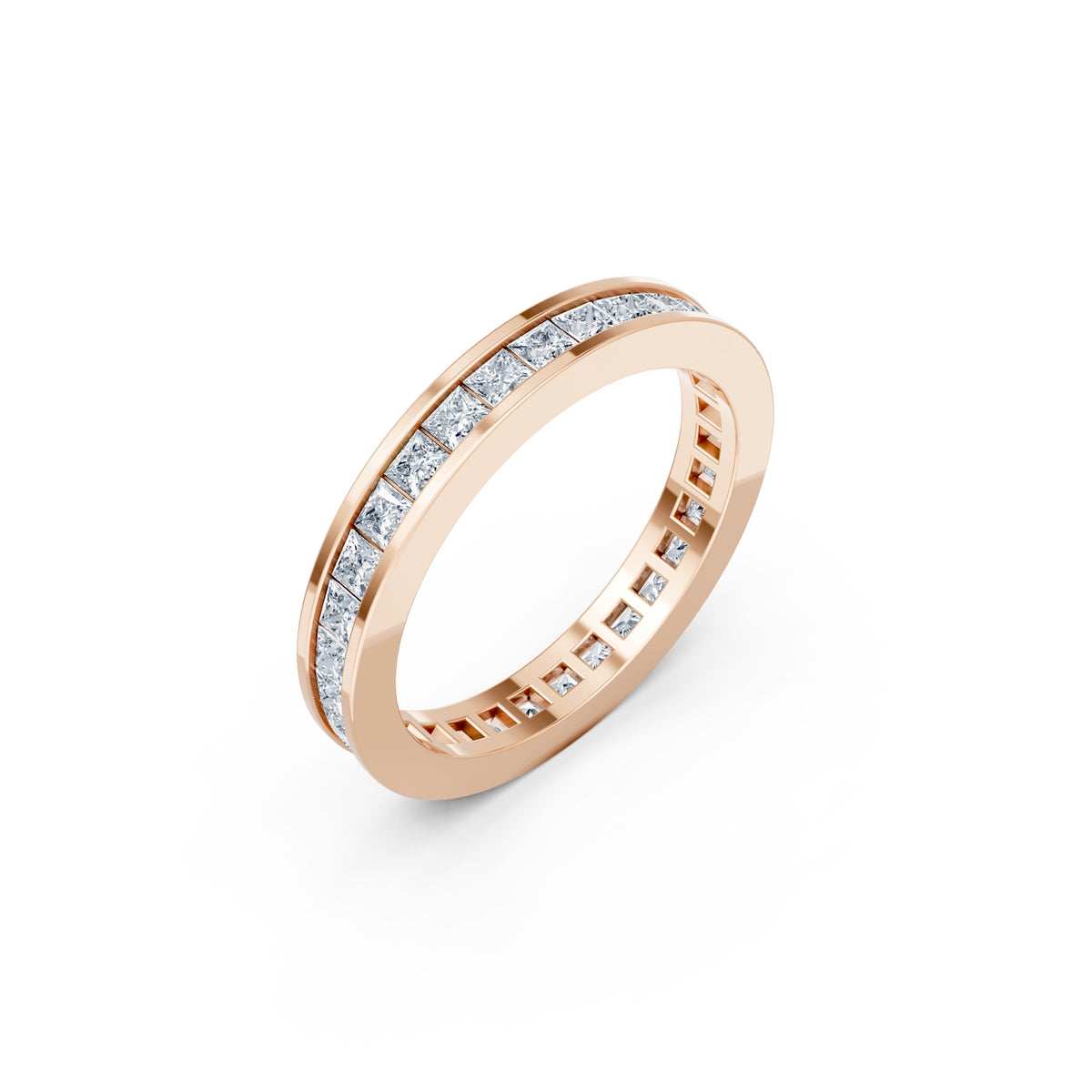 Right Round The Finger Ring in rose gold, three-quarter view