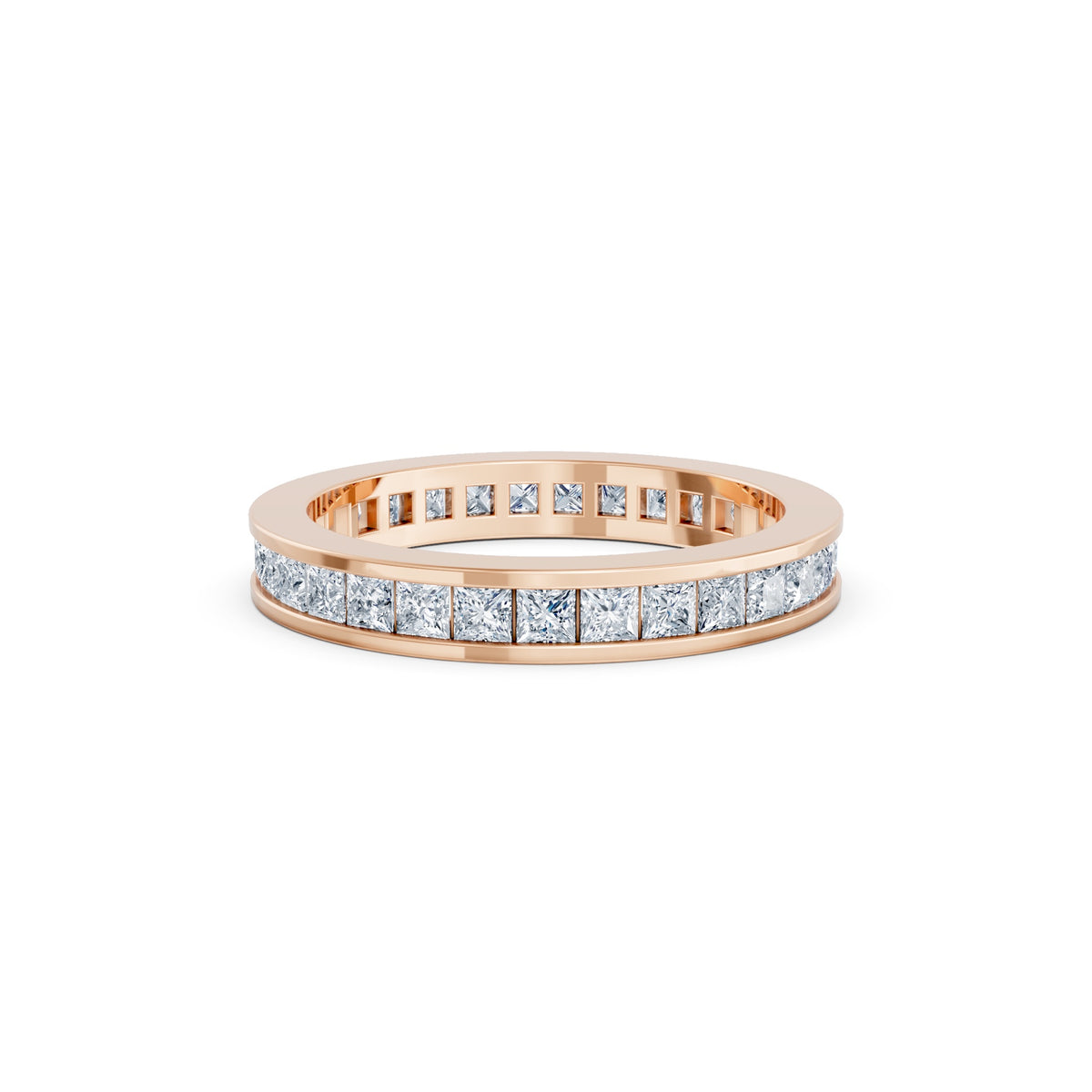 Right Round The Finger Ring in rose gold, top view
