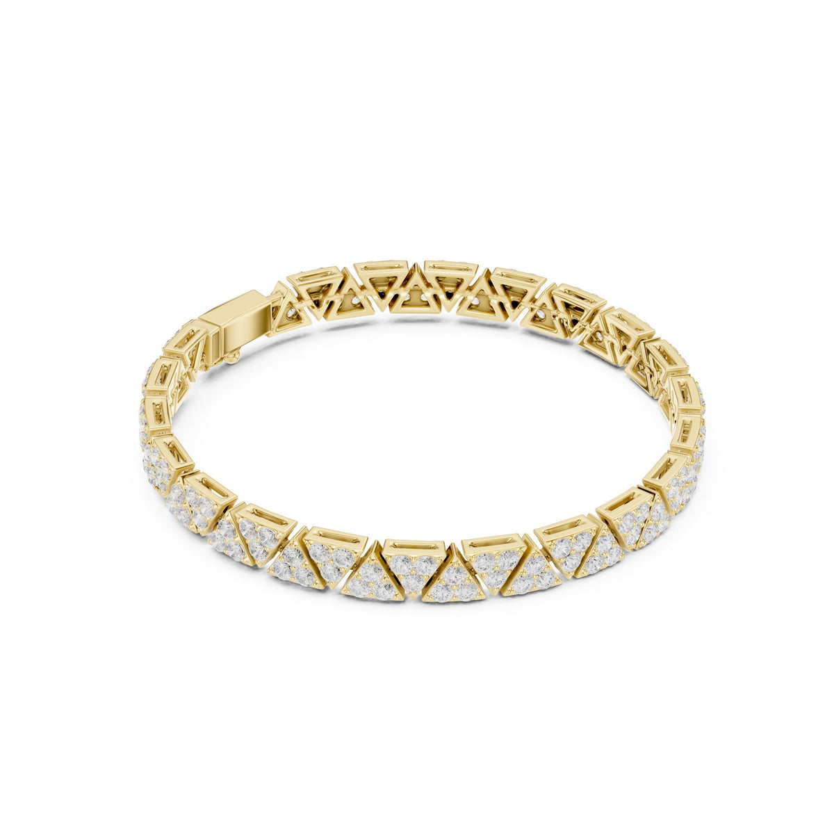 Right Round The Wrist Bracelet in 18KT yellow gold, three-quarter view