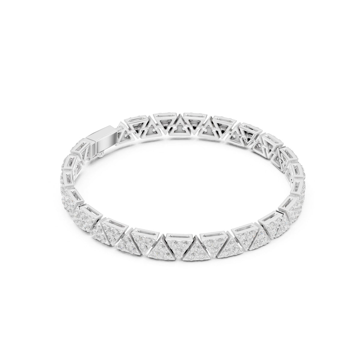 Right Round The Wrist Bracelet in white gold, three-quarter view
