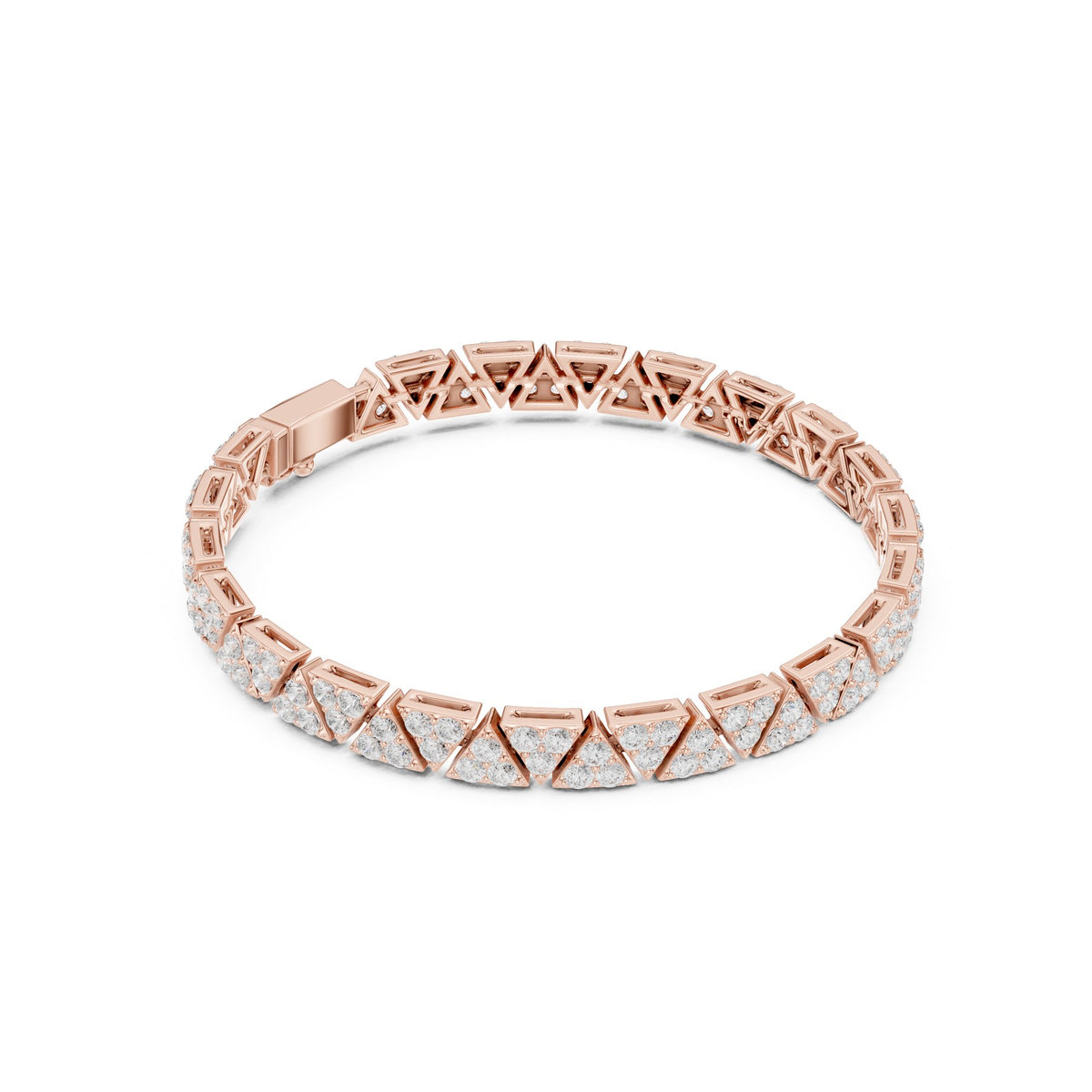 Right Round The Wrist Bracelet in rose gold, three-quarter view