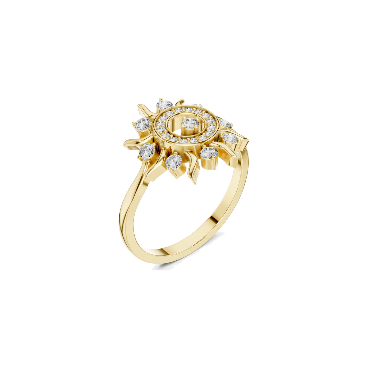 Spread Over The Finger Ring, three-quarter view