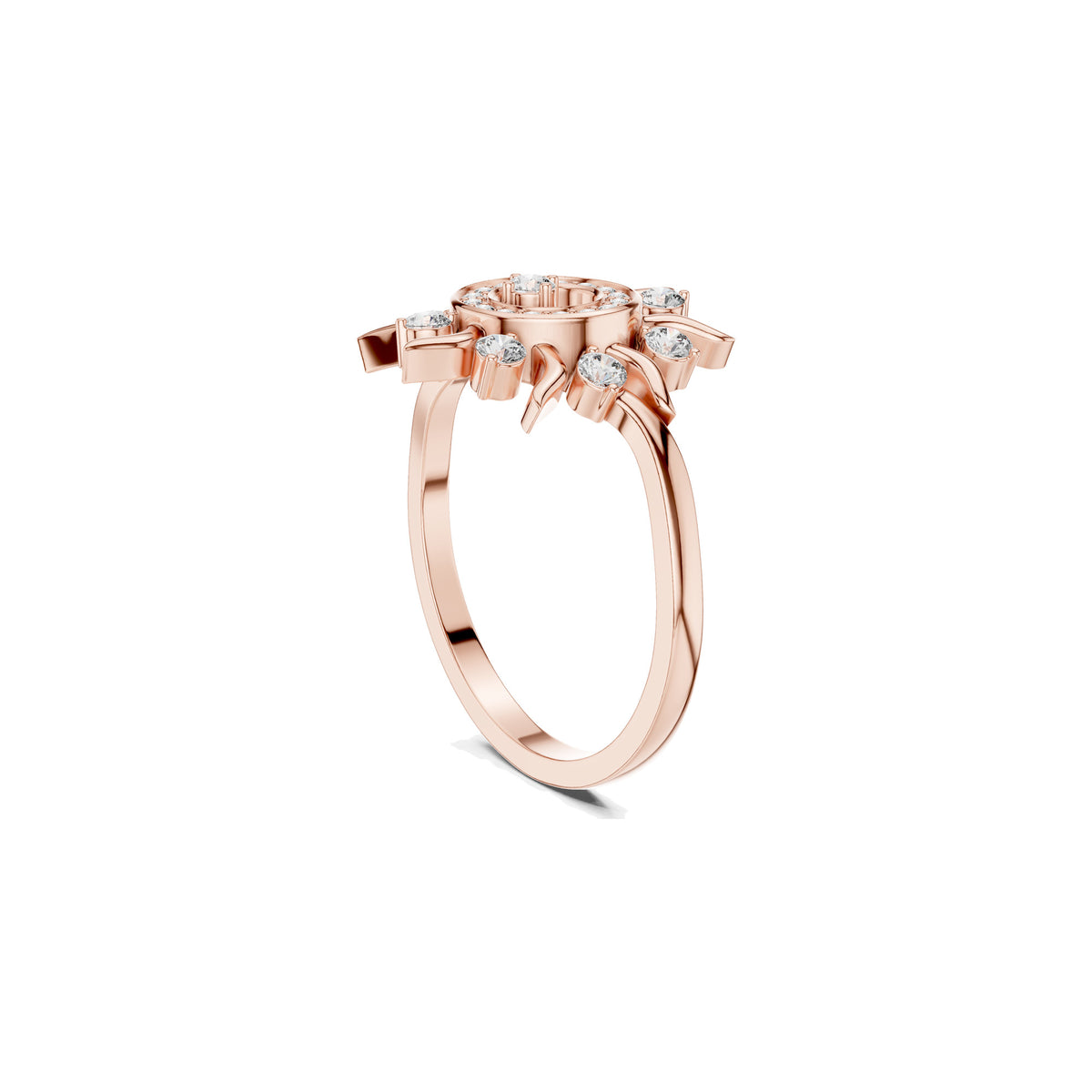 Spread Over The Finger Ring in rose gold